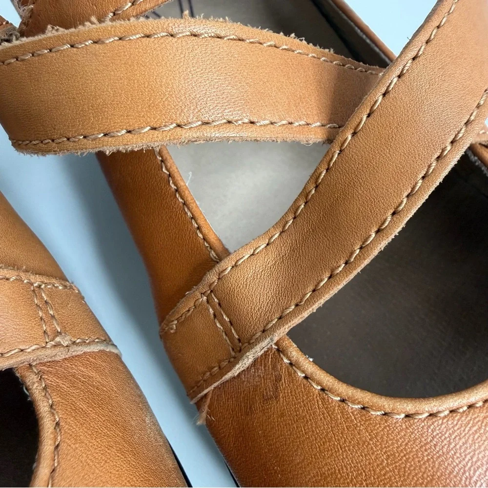 Sanita Neve Mary Jane Strappy Leather Clogs Size‎ 11 Modern Comfort Classic Work